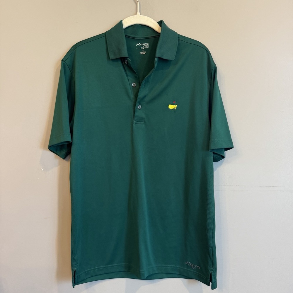 Masters Tech Polo Shirt Mens Green Performance Golf Small